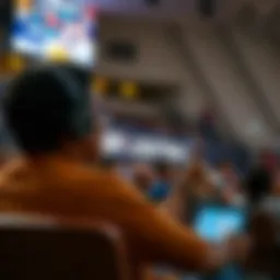 A fan watching an NBA game on a streaming device