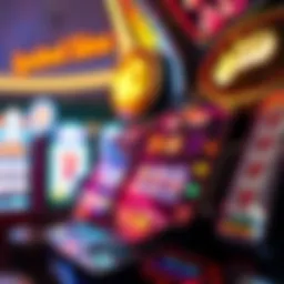 Exciting moment of spinning reels in a slot game